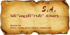 Sövegjártó Albert névjegykártya